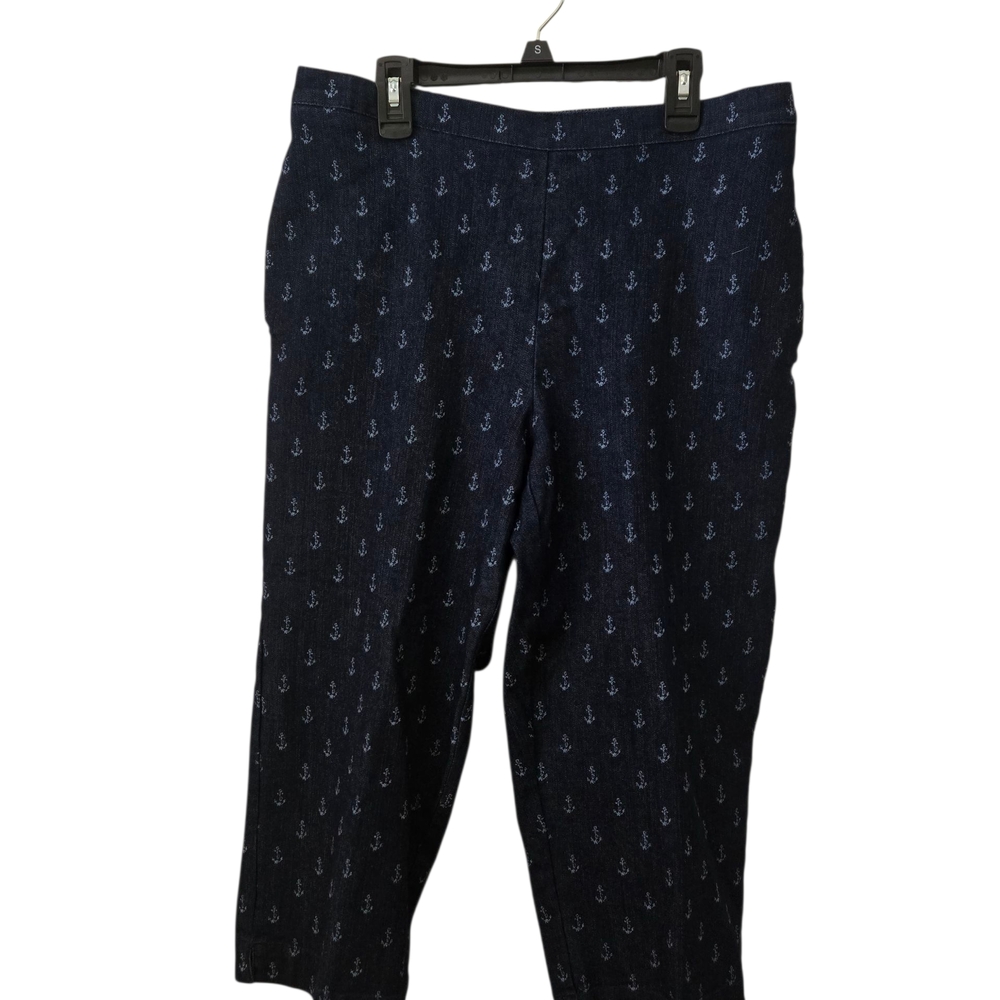 Alfred Dunner Dark Blue Denim Capris